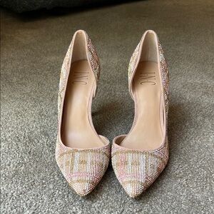 Women's Pink Beaded Heels